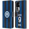 Head Case Designs Officieel Gelicentieerd Inter Milan Romelu Lukaku 2022/23 Home Kit Voor Spelers Lederen Book Portemonnee Cover compatibel met Oppo Reno10 Pro+