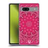 Head Case Designs Klassiek Roze Klassieke paisley bandana Soft Gel Case Hoesje compatibel met Google Pixel 7a