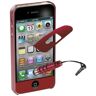 Cellular Line Vernissage beschermhoes voor iPhone 4/4S, met displaybeschermfolie en stylus, rood
