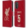 Head Case Designs Officieel Gelicentieerd Liverpool Football Club Ibrahima Konaté 2021/22 Spelers Home Kit Groep 1 Lederen Book Portemonnee Cover compatibel met Motorola Moto G82 5G