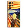 Berkin Arts Compatibel met Samsung Galaxy S23 Ultra 5G hoesje kunst siliconen hoesje shock art abstract schilderij (The Scream van Edvard Munch)