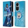 Head Case Designs Officieel Gelicentieerd Manchester City Man City FC Raheem Sterling 2021/22 Eerste ploeg Lederen Book Portemonnee Cover compatibel met Oppo Reno10 5G / Reno10 Pro 5G