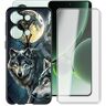 HGJTF Hoesje voor OnePlus Nord 3 (6.74") + 2 x Gehard Glas Beschermer, Ultra Dunne Zwarte Zachte Siliconen Telefoon Hoesje TPU Schokbestendig Hoesje voor OnePlus Nord 3 -Vergezellen