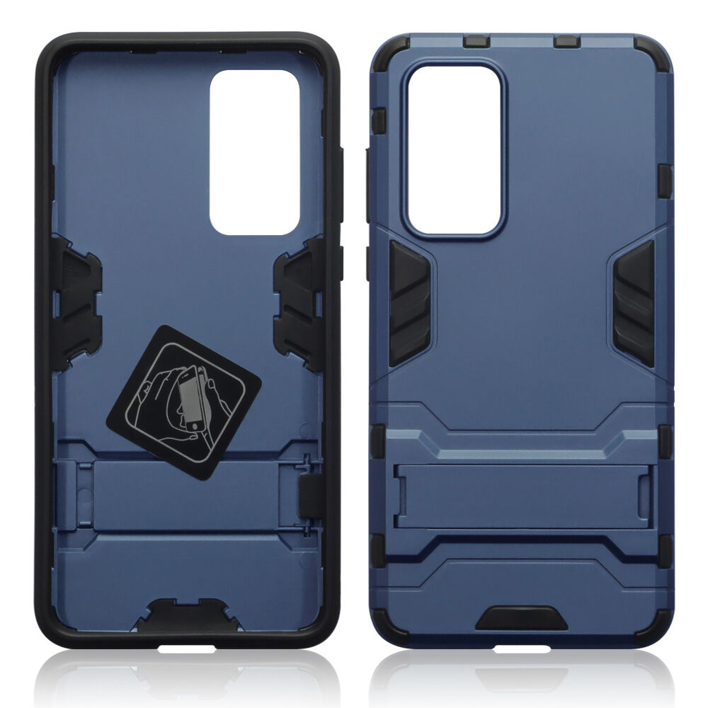 Qubits Double Armor Layer hoes blauw met stand voor de Huawei P40