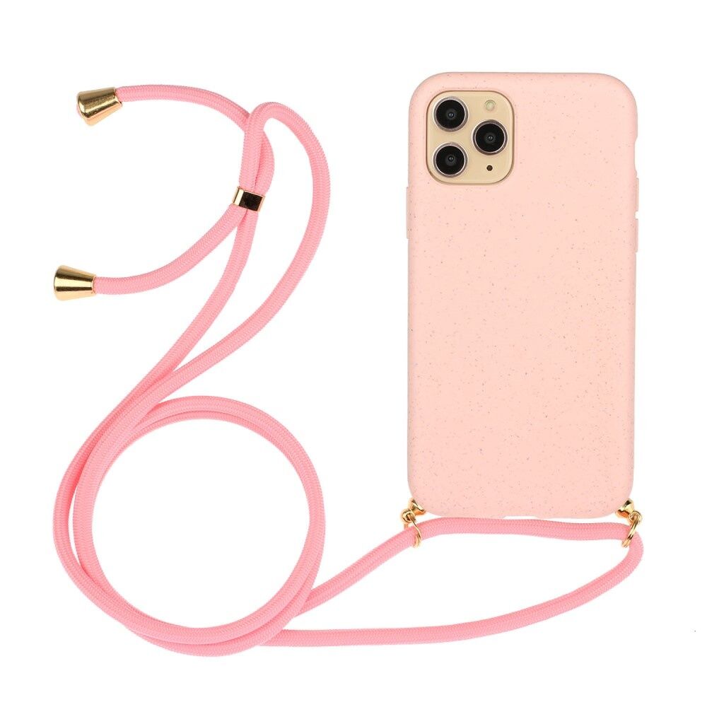 Lunso Backcover hoes Roze met koord voor de iPhone 12 Mini