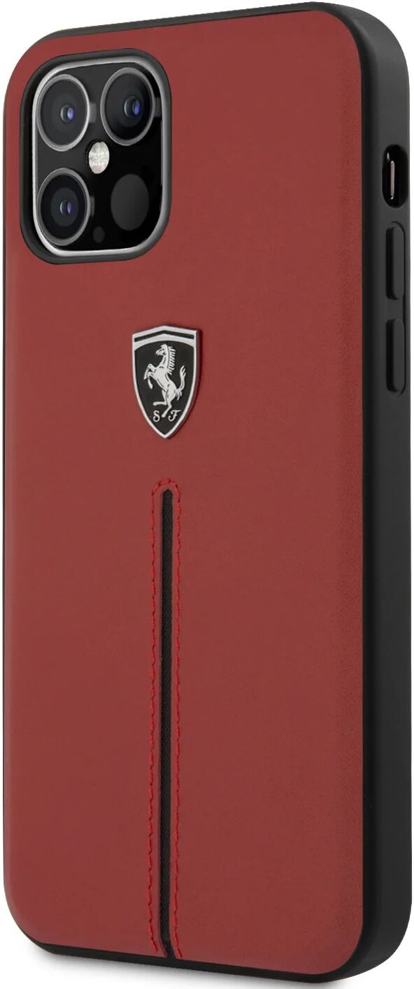 Ferrari Lederen backcover hoes Rood voor de iPhone 12 en iPhone 12 Pro