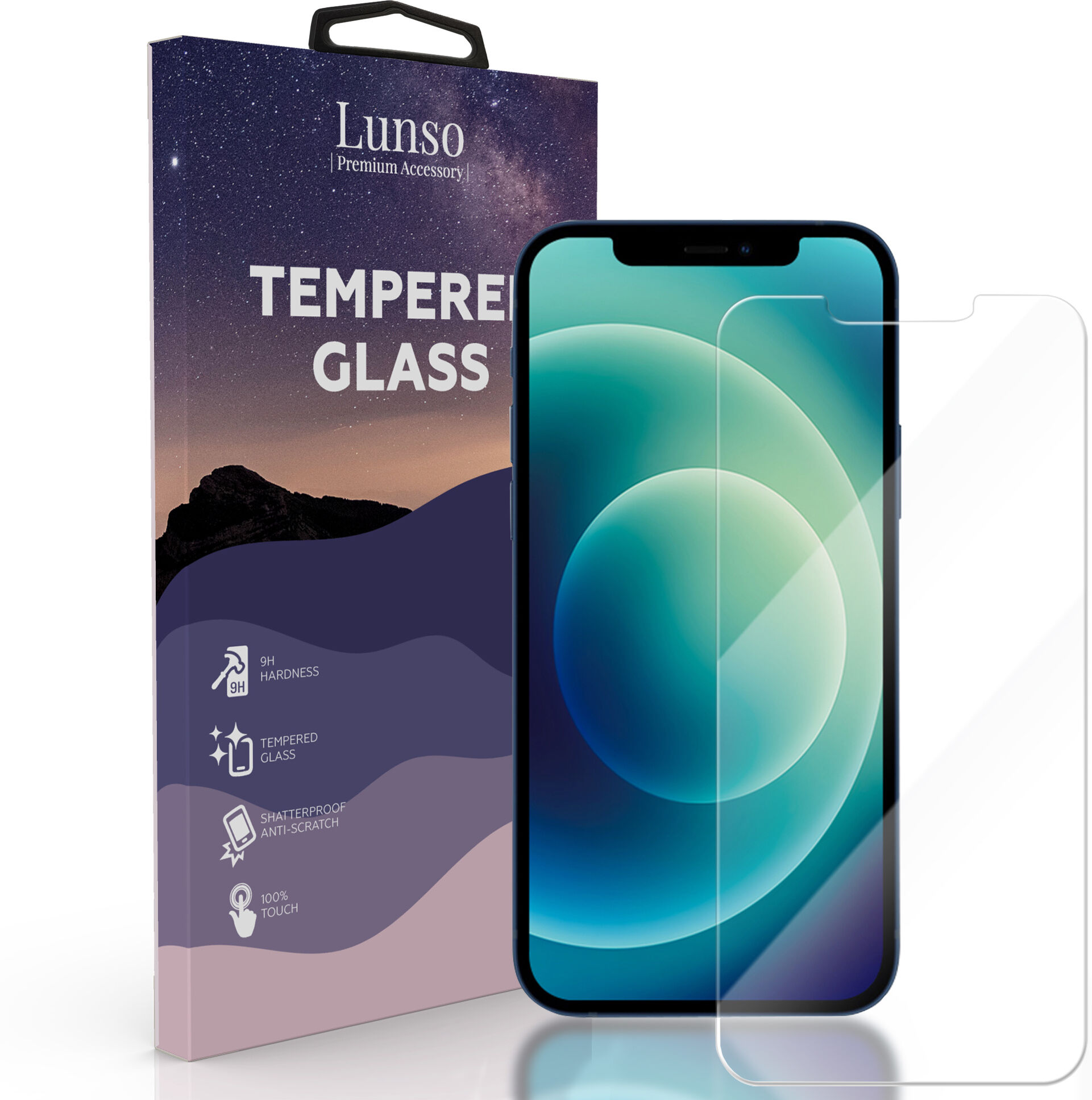 Lunso Gehard beschermglas (Tempered Glass) voor de iPhone 12 Mini