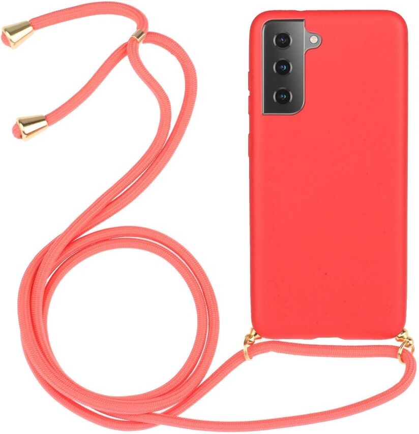 Lunso Backcover hoes Rood met koord voor de Samsung Galaxy S21