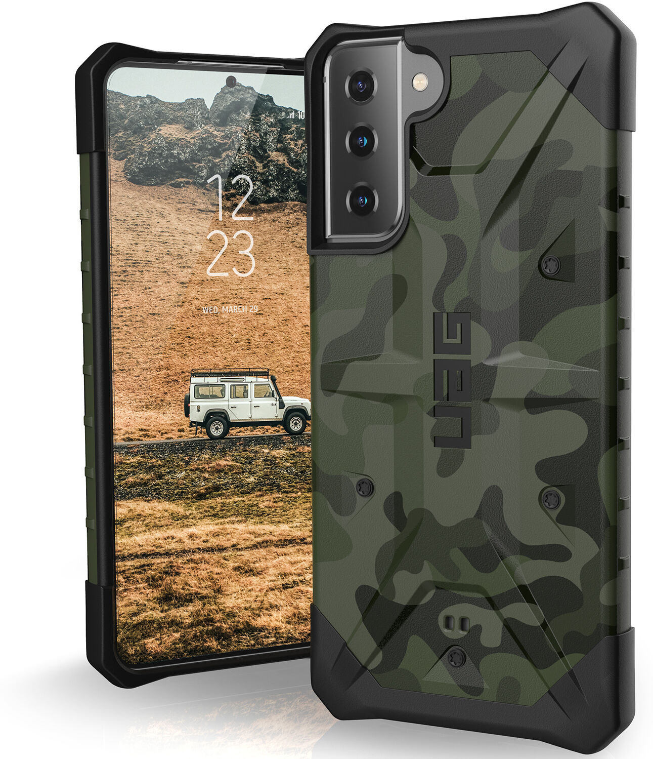 Urban Armor Gear Pathfinder backcover hoes Camouflage voor de Samsung Galaxy S21 Plus