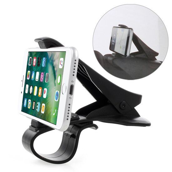 GadgetBay Universele Smartphone houder auto telefoon klem grip - iPhone Samsung - Zwart