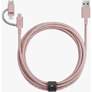 Native Union Belt Universal 3-I-1 Ladekabel, 2m, Rose