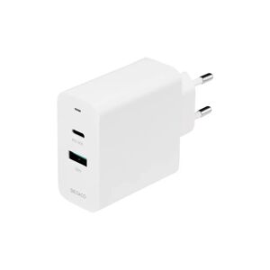 Deltaco Usb Wall Charger 36 W, 1x Usb-A, 1x Usb-C Pd - Hvit Vegglader