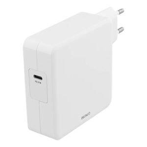 Deltaco 87w Usb-C Power Supply, Fast Charging, Usb-C Pd, White