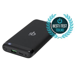 Deltaco Wireless Qi Certified Power Bank With Fast Charging, 1x Usb-A Fast Charging, 1x Usb-C Pd, 10 000 Mah, 37 Wh, Black