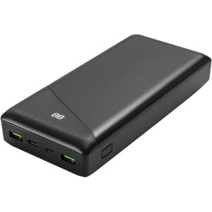 Deltaco Power Bank 30 000 Mah, 1x Usb-C, 2x Usb-A, Fast Charge, 111 Wh, Black