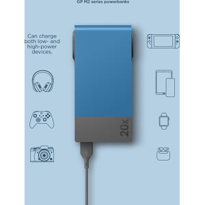 GP Batterier GP Powerbank M2 20000 mAh Blue OneSize, Blue