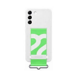 Samsung S22+ Silicone Cover with Strap White