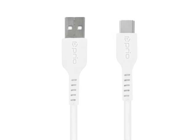 Altitec Prio USB-C USB-A lade/datakabel 1,2m Hvit