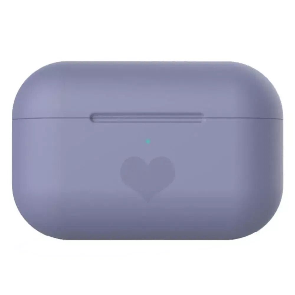 INCOVER Apple Airpods Pro Charging Case - Ultra Tyndt Silikontui med Hjerte - Lilla