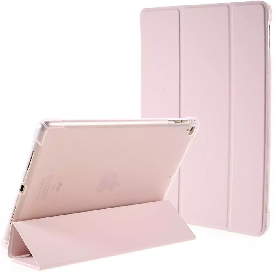 INCOVER iPad 9.7 (2018-2017) / iPad Air / iPad Air 2 Tri-Fold Flip Deksel m. Fleksibel Bakside - Rosa