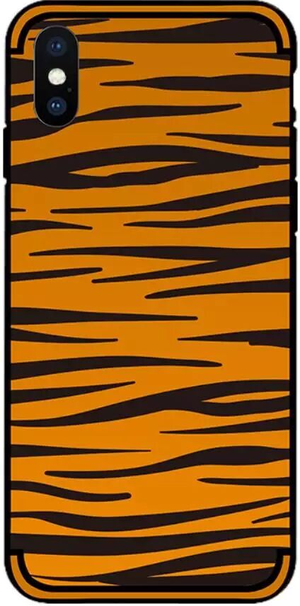 INCOVER iPhone XS Max Fleksibelt Deksel Zebra Texture - Oransje