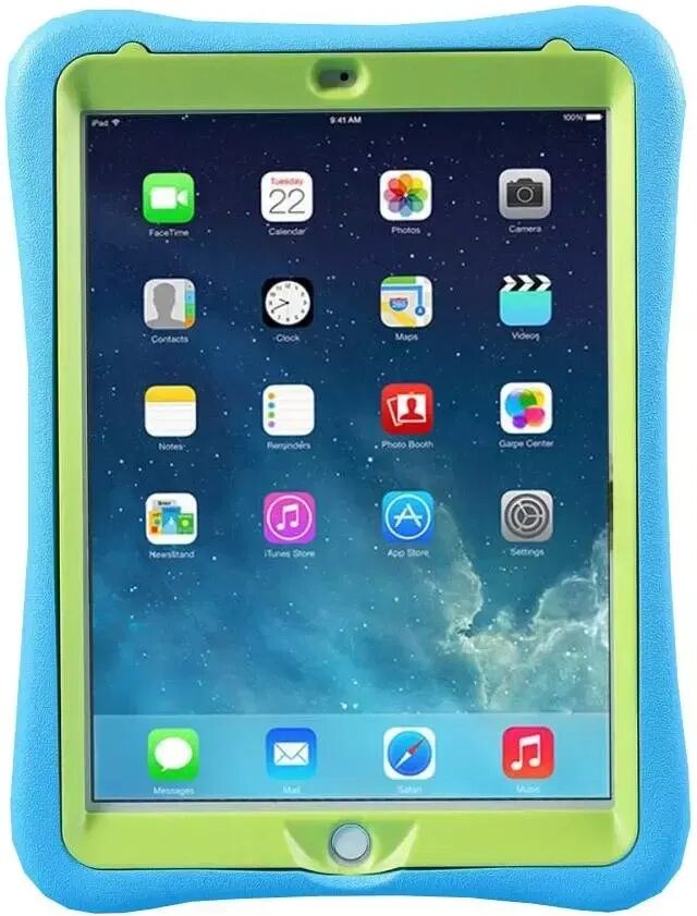 Pepkoo iPad (2018) / iPad (2017) Pepkoo Shockproof Deksel m. 360 Graders Stativfunksjon - Blå / Grønn