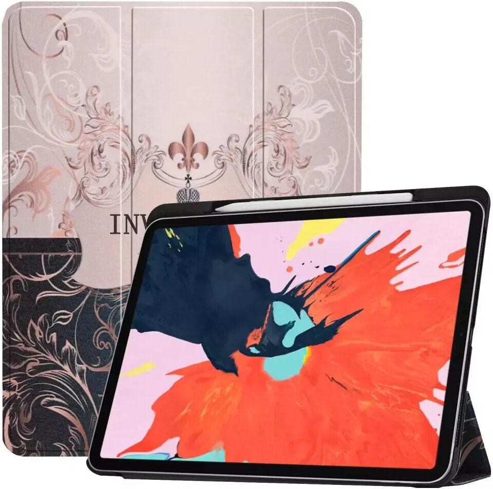 INCOVER iPad Pro 12.9" (2018) Skinn Deksel med Tri-fold Stand - Vintage