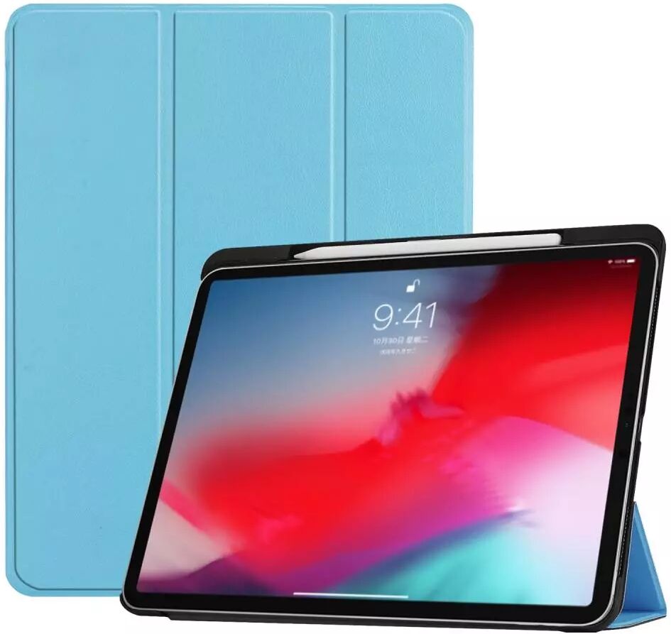 INCOVER iPad Pro 11" Tri-fold Skinndeksel med Pen Holder - Lyseblå