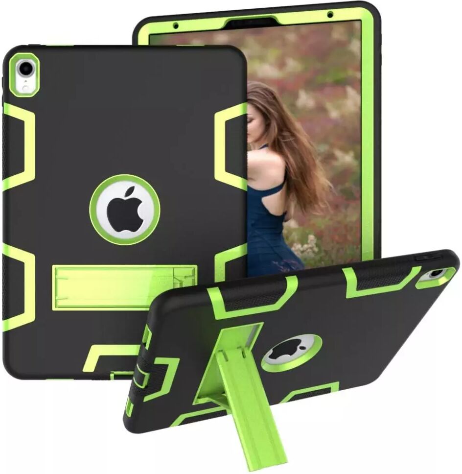 INCOVER iPad Pro 11" Shock-proof Hybrid Case m. Stativfunksjon - Svart / Grønn