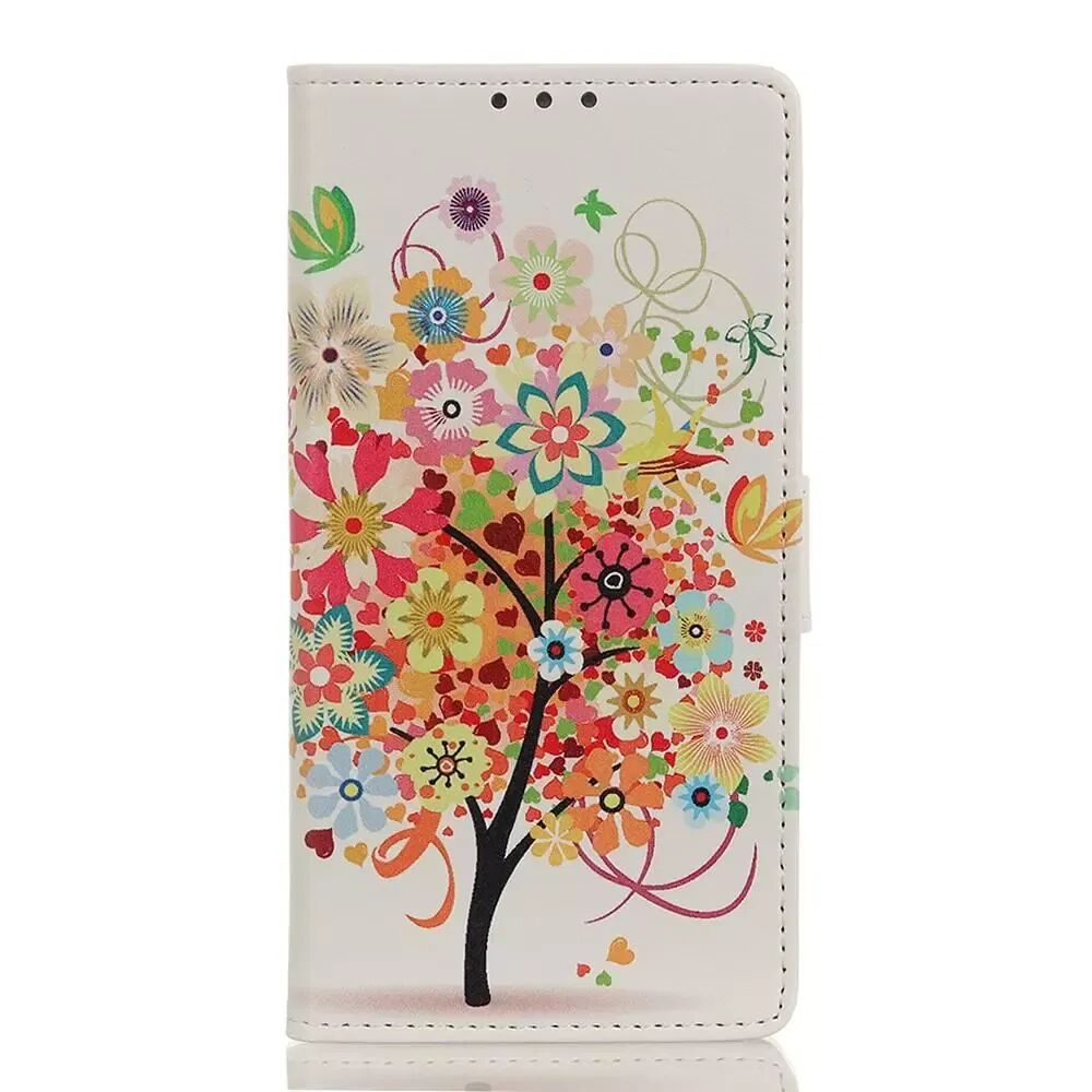 INCOVER iPhone 11 Pro Skinndeksel med Lommebok Rødt Blomster Tre