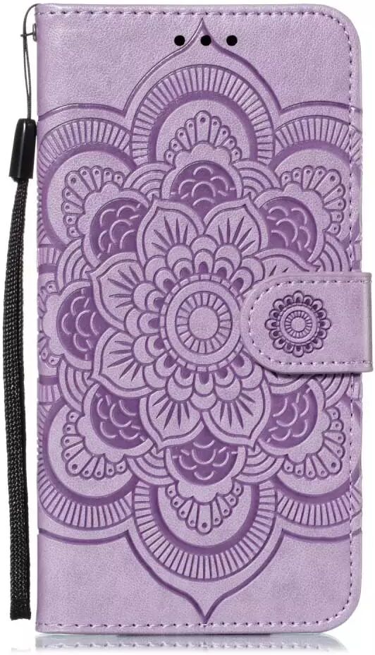 INCOVER iPhone 11 Skinn Flip Deksel - Mandala Mønster Lilla