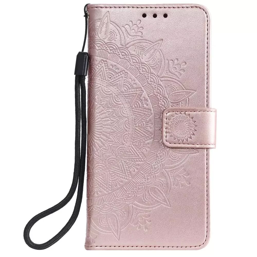 INCOVER iPhone 11 Skinndeksel med Lommebok - Mandala Mønster Rose Gull