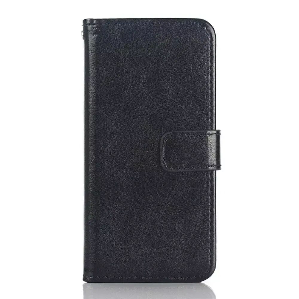 INCOVER iPhone SE / 5 / 5s Wallet Skinn Etui med Lommebok Svart