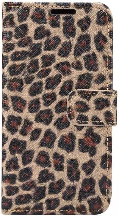 INCOVER iPhone 11 Pro Max Skinndeksel med Lommebok Leopard Lysebrun