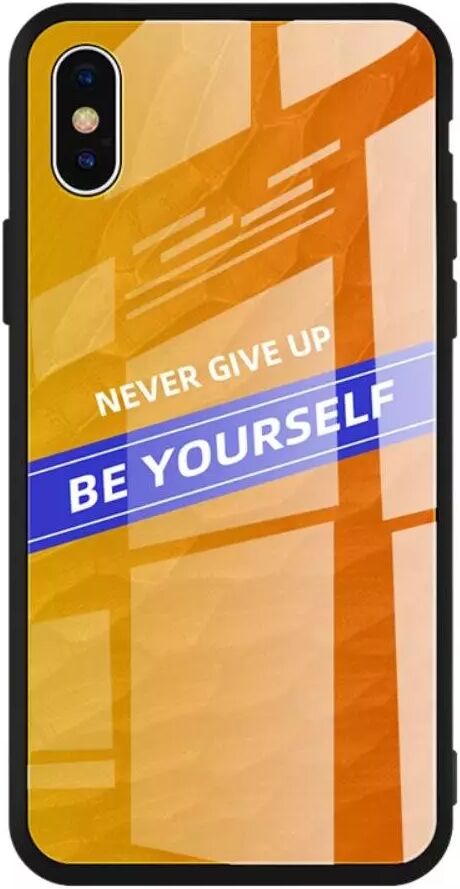 INCOVER iPhone X/XS Deksel m. Glassbakside - Be Yourself - Oransje