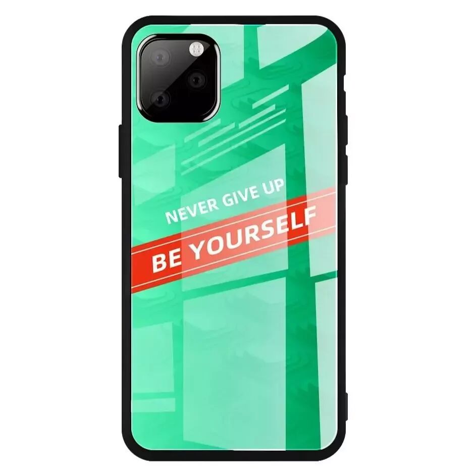 INCOVER iPhone 11 Pro Deksel m. Glassbakside - Be Yourself - Grønn