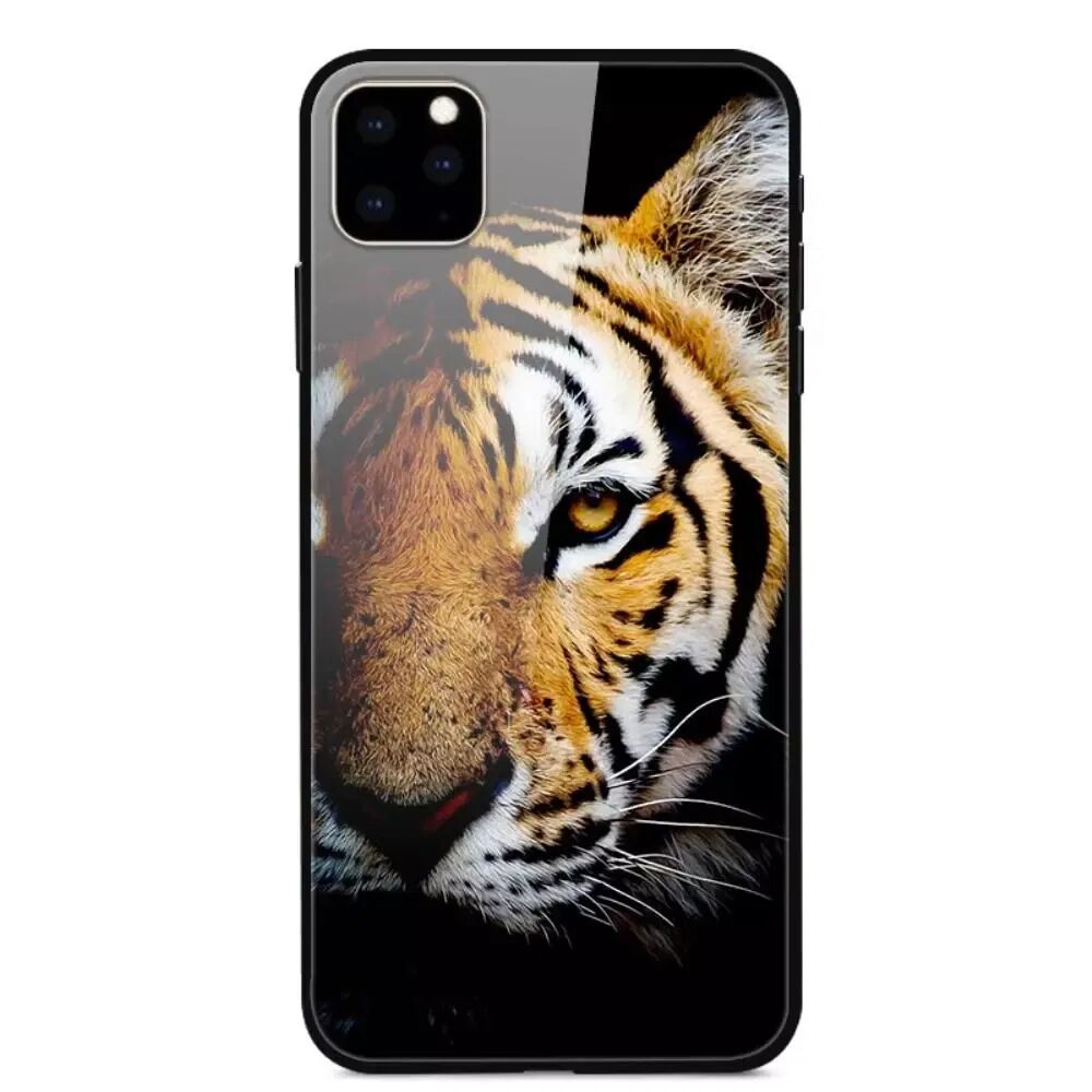 INCOVER iPhone 11 Deksel m. Glassbakside - Tiger