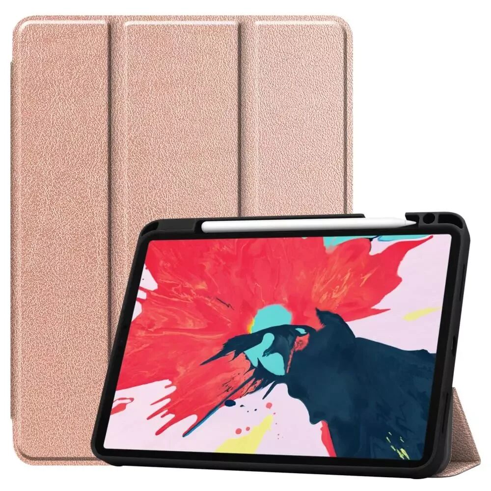 INCOVER iPad Pro 11" (2020/2018) / iPad Air (2020) Tri-fold Skinn Deksel m. Stativ & Wake-Up - Rose Gull