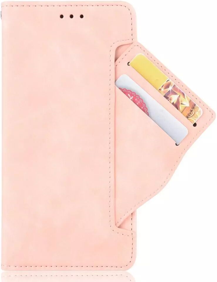 INCOVER iPhone 12 Pro Max Blankt Skinndeksel med Stor Lommebok - Rosa