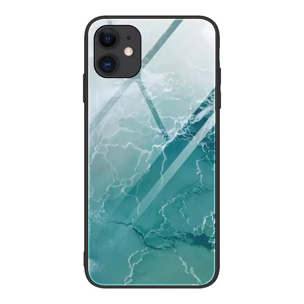 INCOVER iPhone 12 Pro Max Deksel m. Glass Bakside - Grønn t Hav