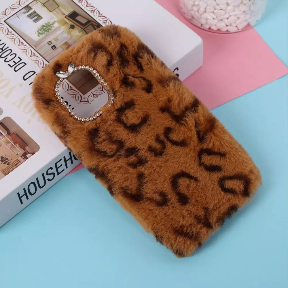 INCOVER iPhone 12 Pro / 12 Deksel med Leopard Pels Utseende - Brun