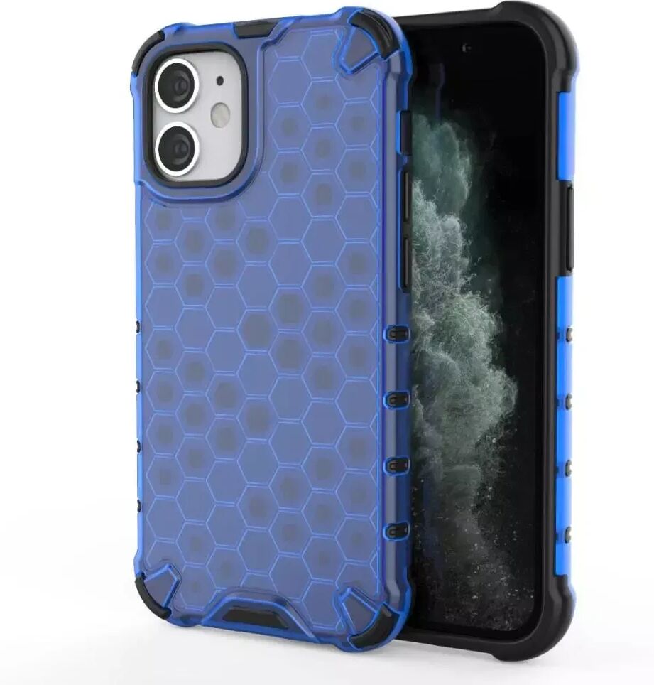 INCOVER iPhone 12 Mini Honeycomb Pattern Deksel - Blå