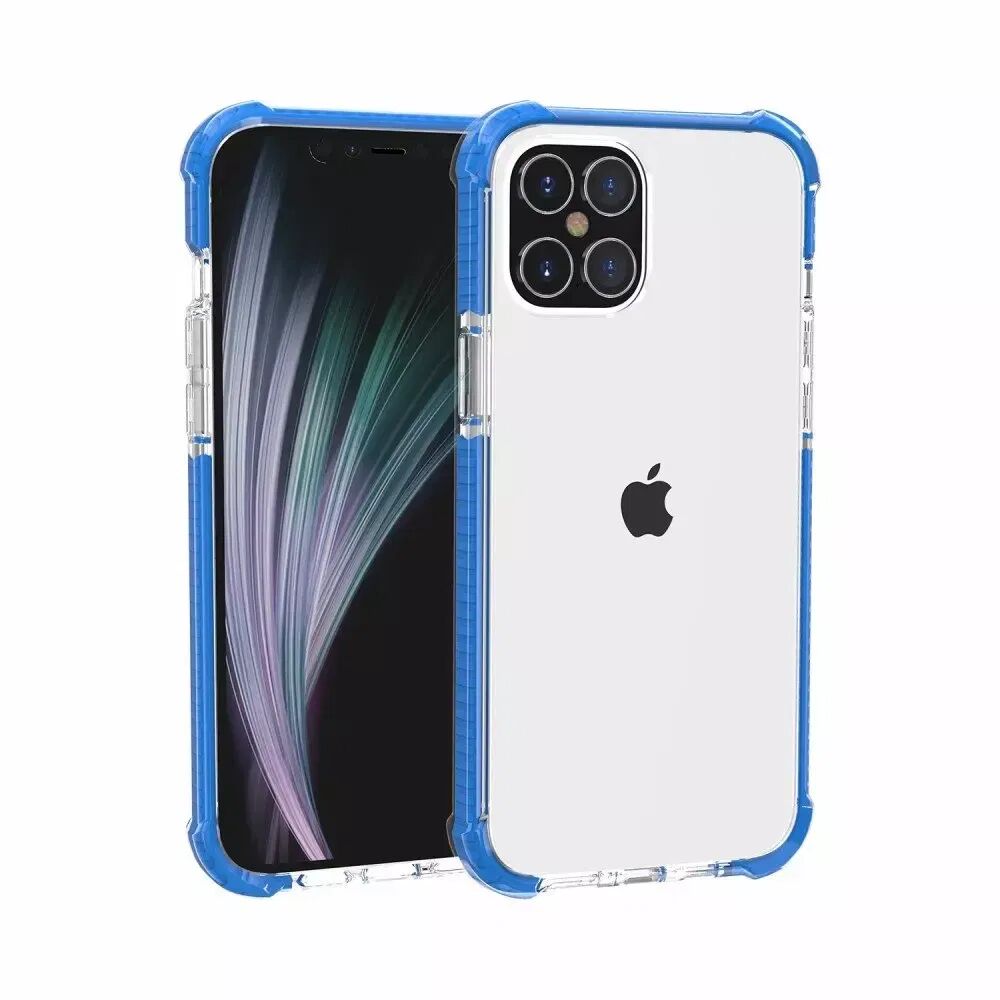 INCOVER iPhone 12 Pro / 12 Plast Deksel Hybrid - Gjennomsiktig / Blå