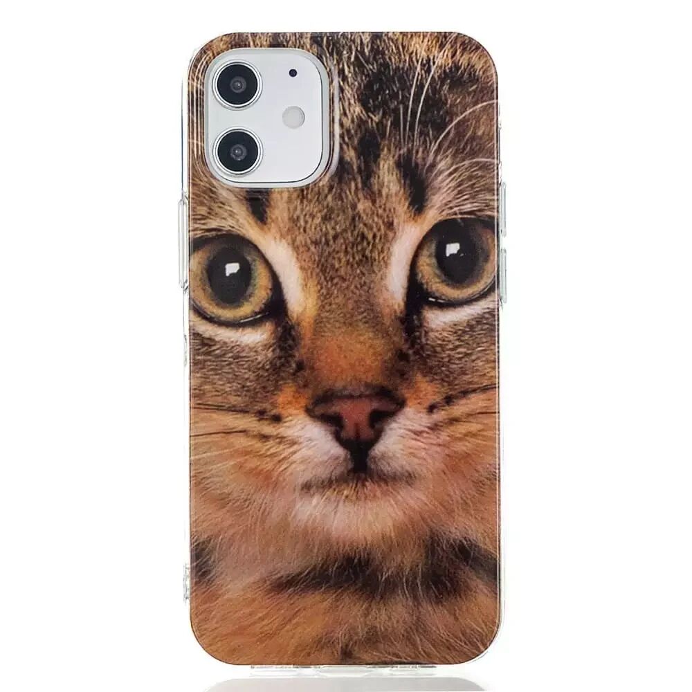 INCOVER iPhone 12 Mini Deksel med Print - Katte Ansikt