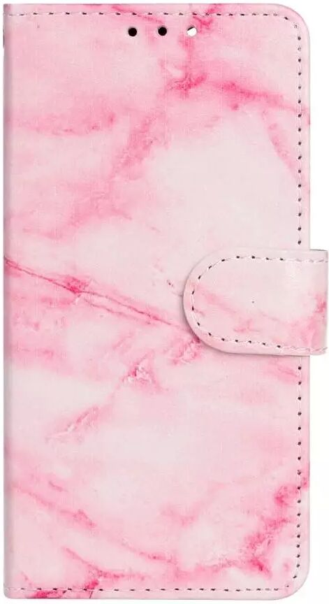 INCOVER iPhone 12 Mini PU Skinndeksel m. Lommebok Marmor - Rosa