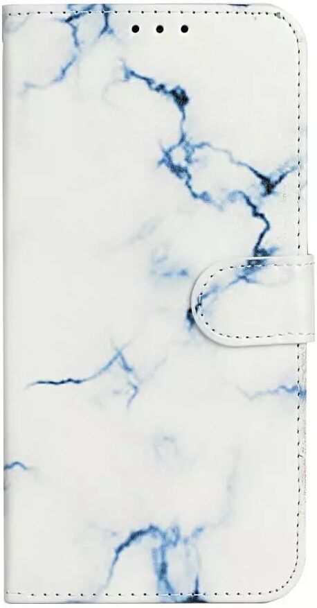 INCOVER iPhone 12 Pro Max PU Skinndeksel m. Lommebok Marmor - Hvit