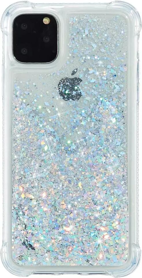 INCOVER iPhone 12 Pro Max Plastikk Deksel m. Glitter - Gjennomsiktig / Sølv