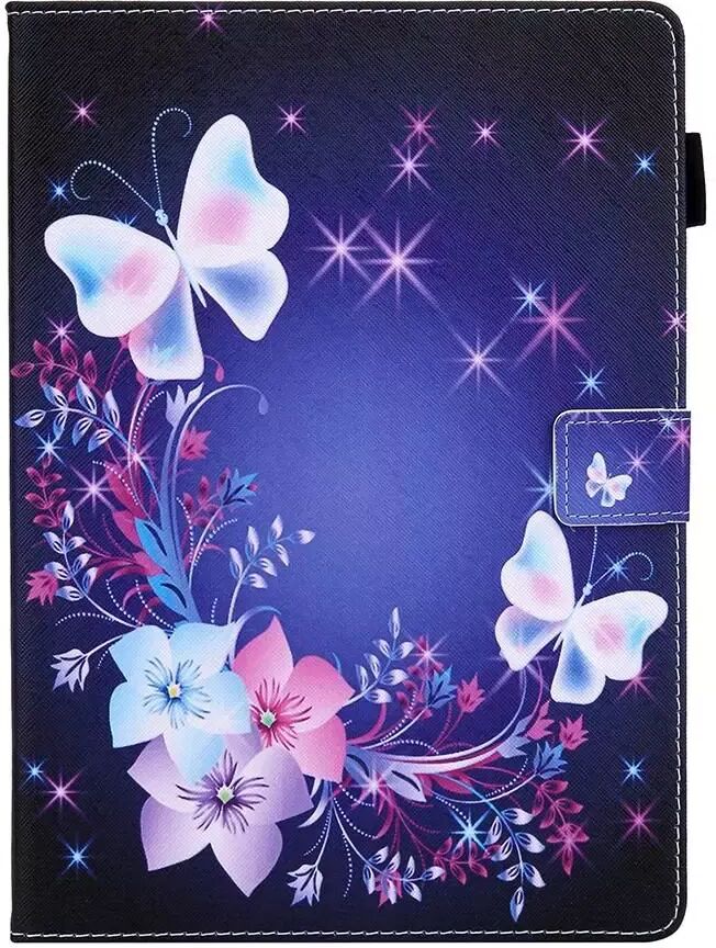 INCOVER iPad 9.7 (2018-2017) / iPad Air / iPad Air 2 PU Skinndeksel m. Stand - Blomster og Sommerfugler