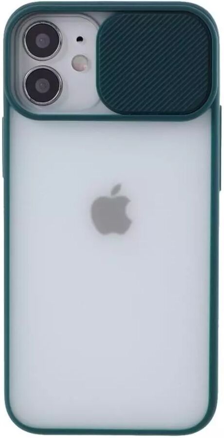 INCOVER iPhone 12 / 12 Pro Frosted Plastik Deksel med Camslider - Grønn