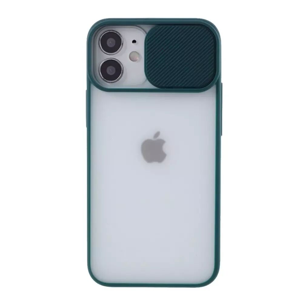 INCOVER iPhone 12 Mini Frostet Plastdeksel med Camslider - Grønn